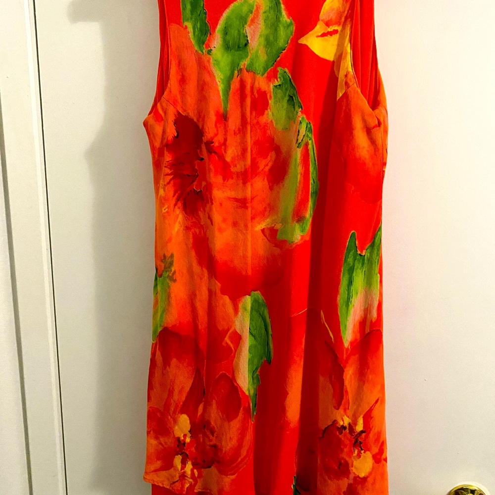 Carol Little yellow, orange and green dress!